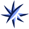 blue star glossy symbol