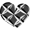 grey heart net pattern caught