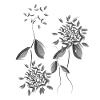 grey plant flowers pattern
