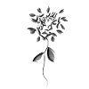 grey flower symbol glossy