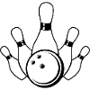 Bowling, Schwarz-Weiß-Strike