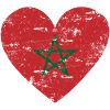 Morocco Flag Heart
