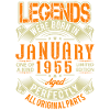 1955 January Birthday Legend