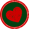 Red heart love stamp