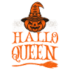 Halloween Hello Queen Pumpkin Witch
