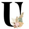 flowery letter U