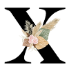 lettre X fleuris