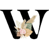 lettre W fleuris