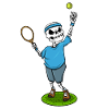 Skeleton Tennis Player