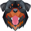 Rottweiler Geometric Art Pixel Art
