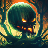 Crâne effrayant d’Halloween