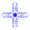 Tribal flower (blue)