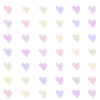 Pastel-Regenbogen-Herzen