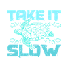 Sea turtle take it slow