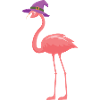 Halloween Flamingo Witch