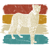 Guépard faune rétro