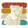Cheetah wildlife retro