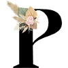 letter P flowery