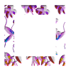 purple flowers glitter plant frame