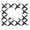cross pattern heart