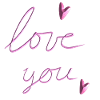 love you heart pink