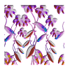 fleurs violettes motif paillettes plante