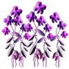 fleurs violettes symbole plante scintillante