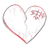 heart symbol broken sad scars