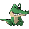 Drôle de crocodile mignon