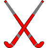 Feldhockeyschläger gekreuzt