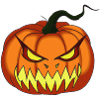 Græskar ansigt med skinnende øjne Halloween
