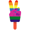 Popsicles Peace Sign Peace Rainbow