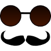 Hispter Mustache and Googles