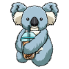 Koala drinks bubble tea