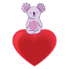 Doux Koala avec le cœur