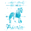 Monter un cheval frison