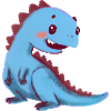 Cute Blue Dinosaur