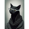 Black Cat Human Glasses