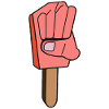 Fist symbol as popsicles