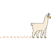 Cute Alpaca Waddling Paws Footprints