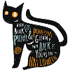 Bitcoin cat halloween lettering