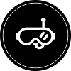 Diving goggles circle