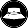 Fishing Hat Icon Circle