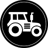 Cercle d’icônes de tracteur