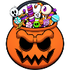 Halloween Trick oder Treat Süßigkeiten