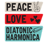 Peace Love Instrument d’harmonica diatonique