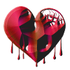 heart symbol red scars