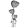 rose shiny symbol gray plant