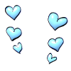 hearts pattern blue