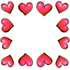 hearts frame heart pink